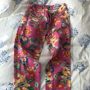 Kate Spade got pink skinny jeans with floral print